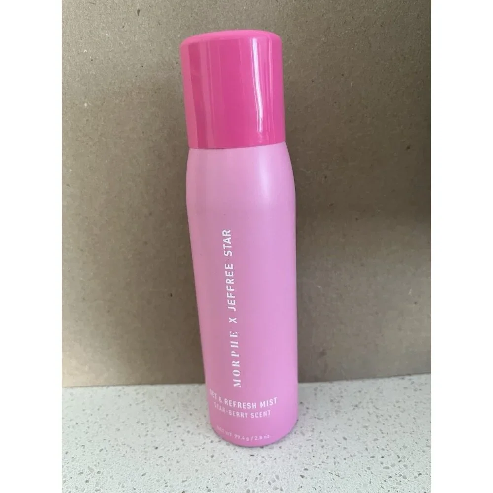 Morphe X Jeffree Star Set & Refresh Mist STAR-BERRY Scent 2.8 oz NEW Strawberry